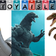 Hasbro's Studio Series Transformers Sludge, Super7's Toho Ultimates 1989 Godzilla, and Mattel's Jurassic Park Velociraptor.